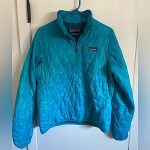 Women’s Medium Patagonia Aqua Blue Nano Puff Pullover